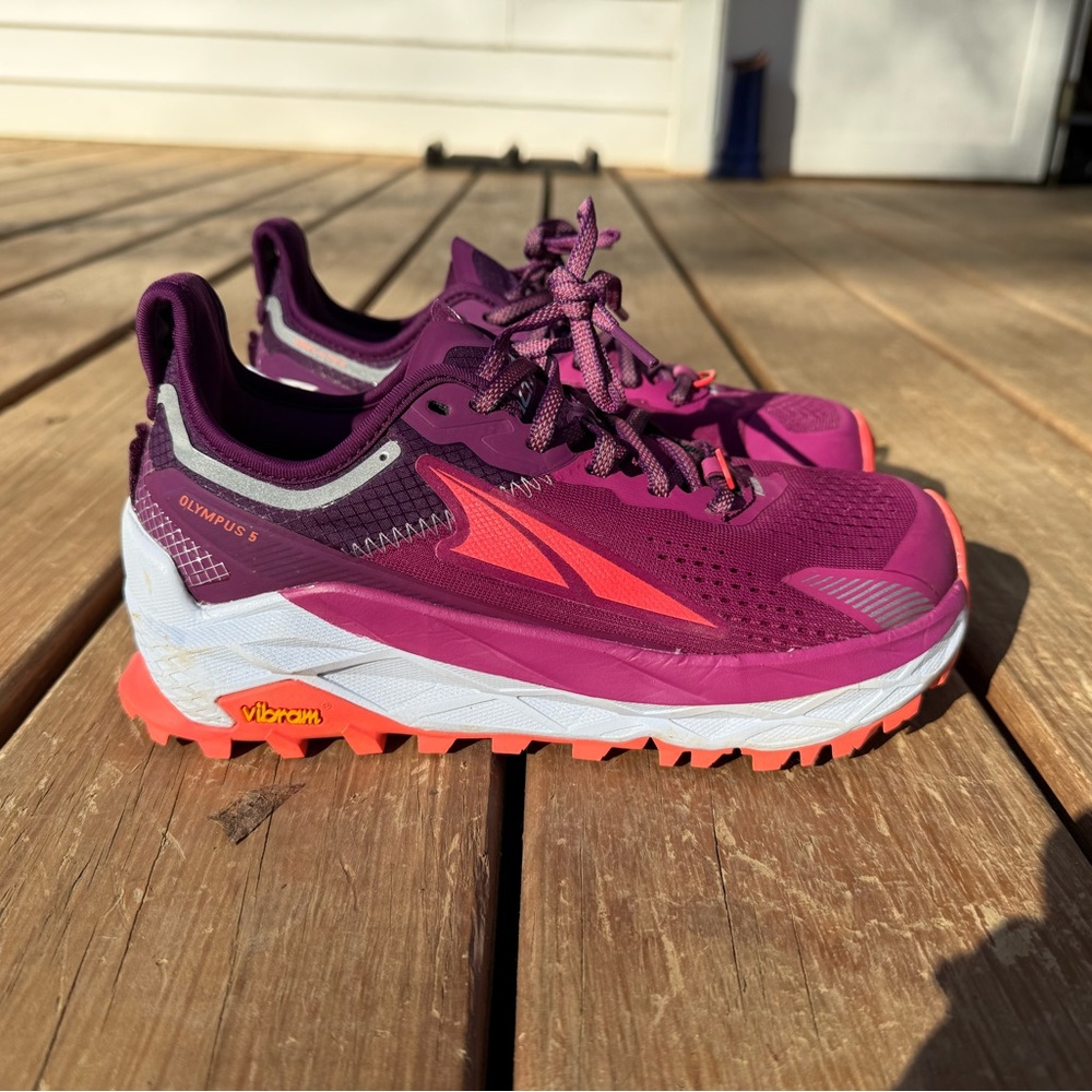 Altra Women's Olympus 5 Trail Running Shoes - Purple and Pink
